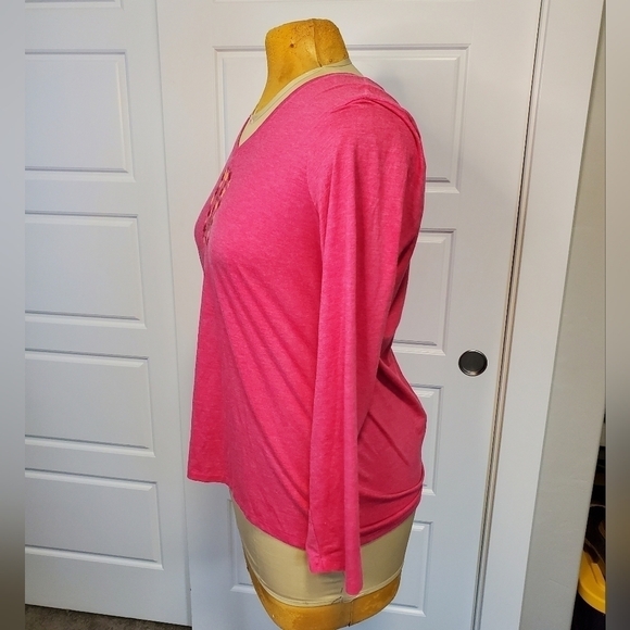 LIFE IS GOOD COOL TEE CLASSIC FIT LONG SLEEVE T-SHIRT TREE LEAVES WOMEN XL - Picture 4 of 10